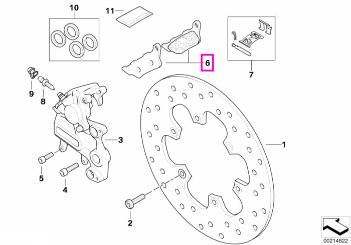 Set placute frana spate - BMW Motorrad R13 (F 650 GS, GS Dakar), R13 (G 650 GS) - tip motor 1 cilindru