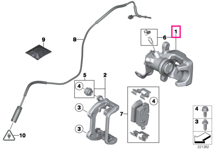 Etrier frana, punte spate, dreapta - Mini Countryman R60, Paceman R61