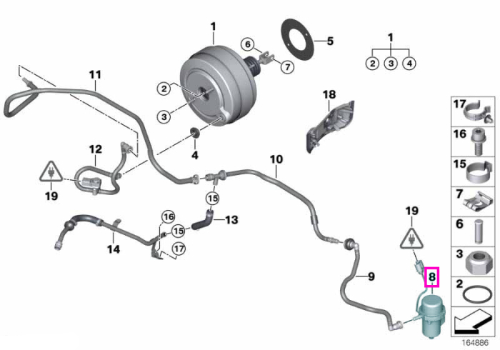 Pompa vacuum, sistem franare asistata - BMW Seria 3 E90 E92 E93