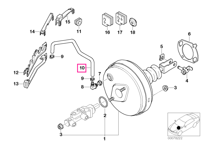 Furtun servofrana - BMW Seria 5 E39