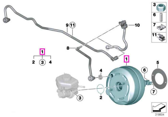 Unitate servofrana - BMW Seria 2 F87 M2, Seria 3 F30 F31 F34 F80 M3, Seria 4 F32 F33 F36 F82 F83 M4