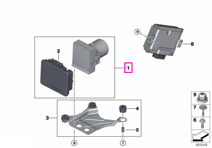 Unitate hidraulica DSC/DXC / Pompa ABS - BMW Seria 5 G30 G31 G38, Seria 6 G32, Seria 7 G11 G12, X3 G01 G08, X4 G02