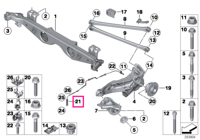 Senzor turatii roata spate (DSC) - Mini Cabrio R57, Clubman R55, Coupe R58, Roadster R59, R56