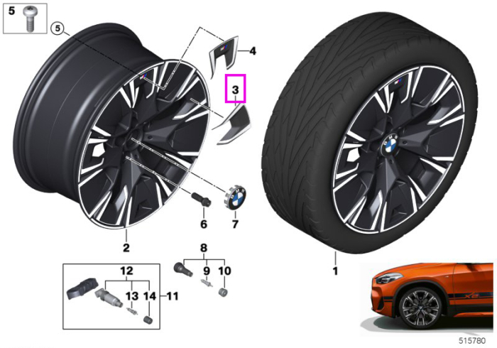 Insertie Janta Aerodynamic Wheel 890 - BMW iX3 G08 BEV