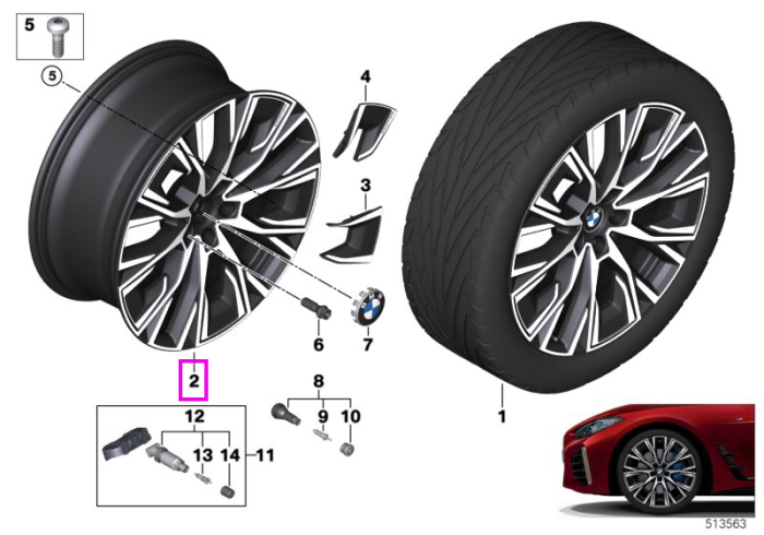Janta din aliaj usor - Aerodynamic Style 862 - Bicolor Gri (Midnight Grey/Bright Turned) - 9Jx20 ET:42 - BMW Seria 4 G26, i4 G26