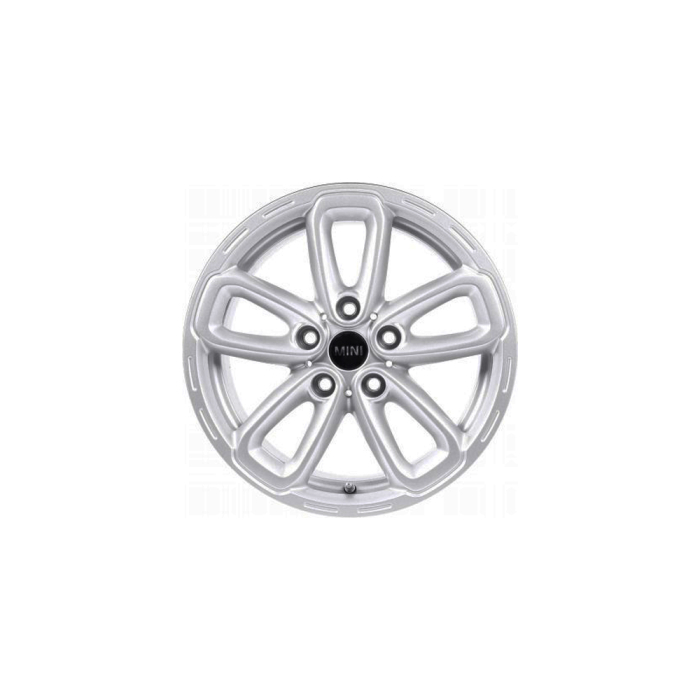 Janta aliaj usor - 5 Star Triangle Spoke R141 - Argintiu (Silver) - 7x17 ET:50 - Mini Countryman R60, Paceman R61