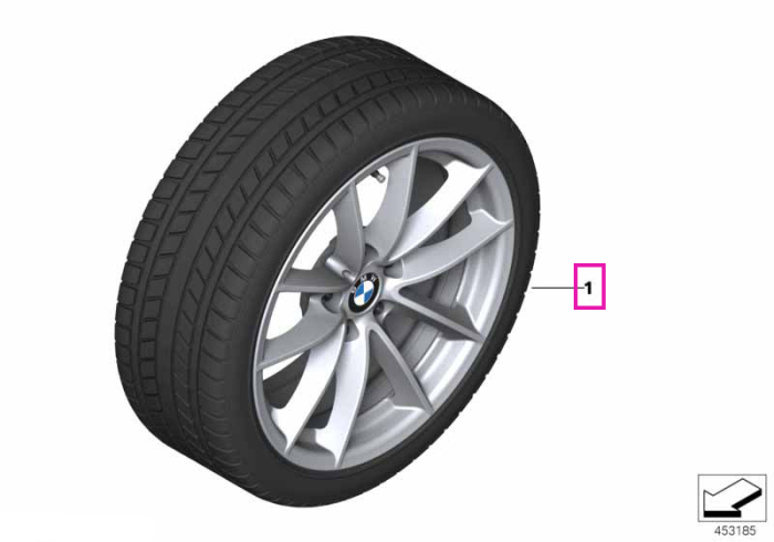 Roată completă de iarnă - V-Spoke 618 cu anvelopa Pirelli Winter Sottozero 3 - 225/55R17 97H - BMW Seria 5 G30/G31