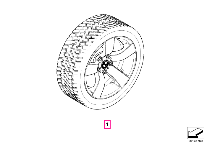 Roată completă de iarnă - Star Spoke 122 cu anvelopa Goodyear Eagle UG GW3 ROF - 245/45R17 99V XL - BMW Seria 5 E60, Seria 5 E61