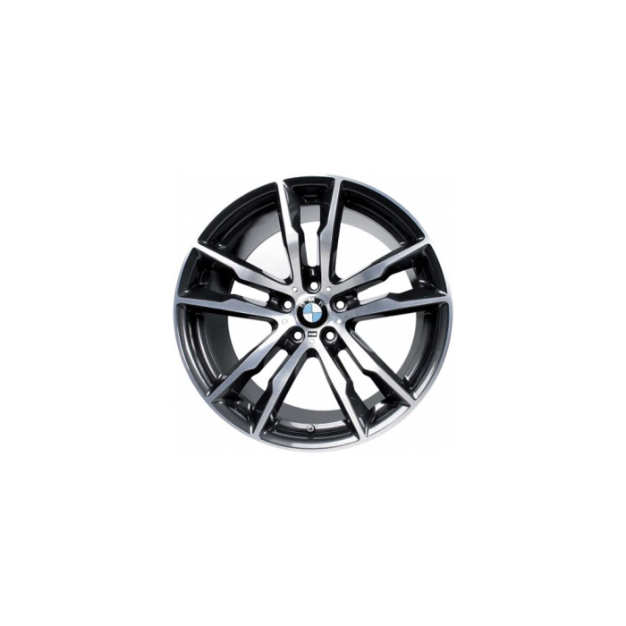 Janta aliaj usor - M Performance Double Spoke 611M - Bicolor Gri/Argintiu (OrbitGrey / Bright Turned) - 10Jx20 ET:40 - BMW X5 M F85, X6 M F86	