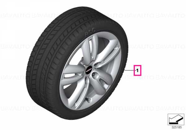 Roată completă de iarnă - JCW Track Spoke 501 cu anvelopa Dunlop SP Winter Sport 4D ROF - 205/45R17 88V XL - Mini F55/F56/F57