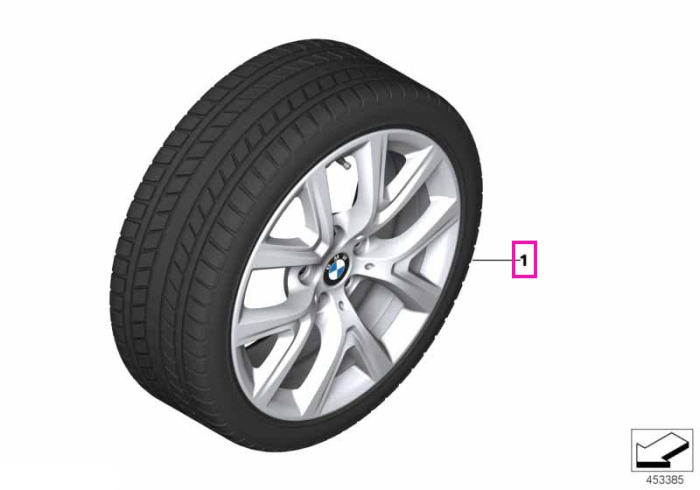 Roată completă de iarnă - Y-Spoke 574 cu anvelopa Pirelli Winter Sottozero 3 - 205/60R17 93H - BMW X1/X2 F48/F39