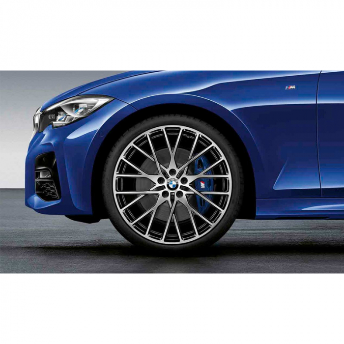 Set roti complete de vara - BMW M Performance Cross Spoke cu anvelopa Pirelli P-Zero r-f* (BMW) 225/35R20 90Y XL si 255/30R20 92Y XL TPMS / RDCi pentru G20, G22, G42