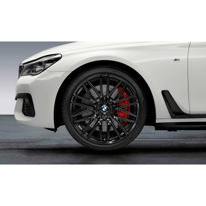 Set roți complete de vară - M Performance Double Spoke 650M (glossy, forged) cu anvelopa Pirelli P-Zero r-f - 245/35R21 96Y XL FA / 275/30R21 98Y XL RA - BMW Seria 7/6 GT G11/G12/G32 - Jante forjate