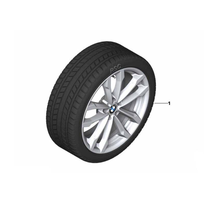 Roată completă de iarnă - V-Spoke 691 cu anvelopa Pirelli Winter Sottozero 3 r-f - 245/50R19 105V XL - BMW X3/X4 G01/G02