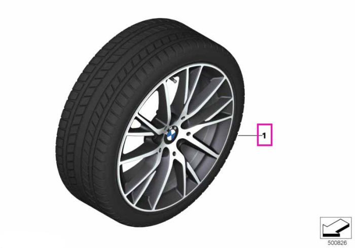 Roată completă de iarnă - Y-Spoke 489 (bright turned) cu anvelopa Pirelli Snowcontrol Serie 3 - 195/55R17 92H XL - BMW Seria 1/2 F40/F44