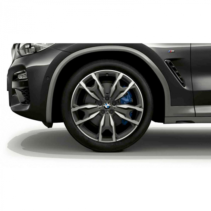 Set roti complete de vara - BMW M Double Spoke cu anvelopa Pirelli P-Zero r-f* (BMW) 245/45R20 103W XL si 275/40R20 106W XL TPMS / RDCi pentru X3 G01, G08; X4 G02 