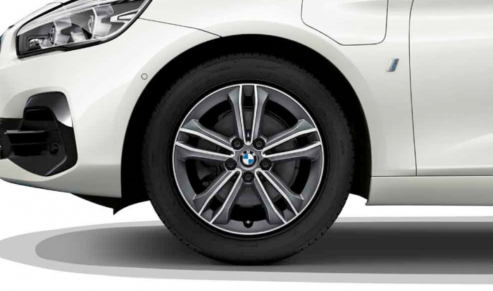 Set roti complete de vara - BMW Double Spoke cu anvelopa Michelin Primacy 4* (BMW) 205/55R17 95W XL TPMS / RDCi pentru F45, F46
