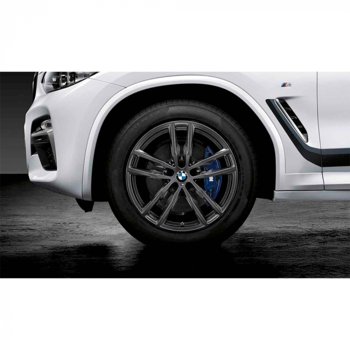Set roti complete de vara - BMW M Double Spoke cu anvelopa Michelin Latitude Sport 3 ZP* (BMW) 245/50R19 105W XL TPMS / RDCi pentru G01, G02