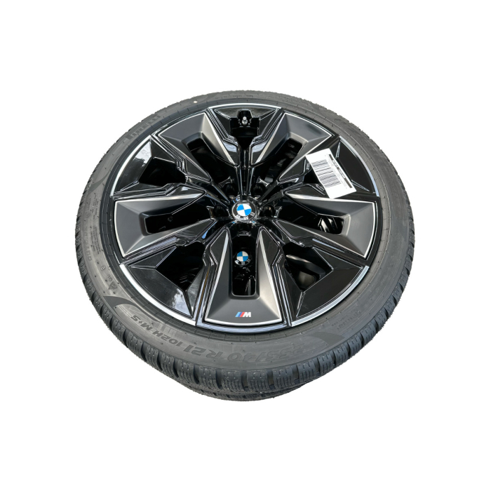 Roată completă de iarnă - M Aerodynamic wheel 909M (bright turned, flow forming) cu anvelopa Pirelli P-Zero Winter - 255/40R21 102H XL - BMW X3/X4 G45/G46 - punte față