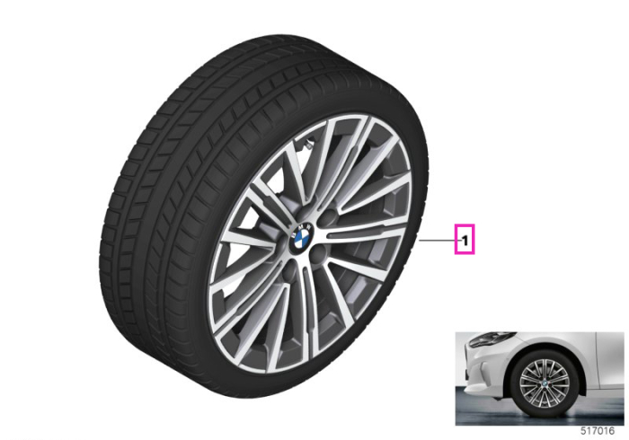 Roată completă de iarnă - V-Spoke 833 cu anvelopa Pirelli CintuRato Winter 2 - 205/65R17 100H XL - Mini Aceman U10/U11