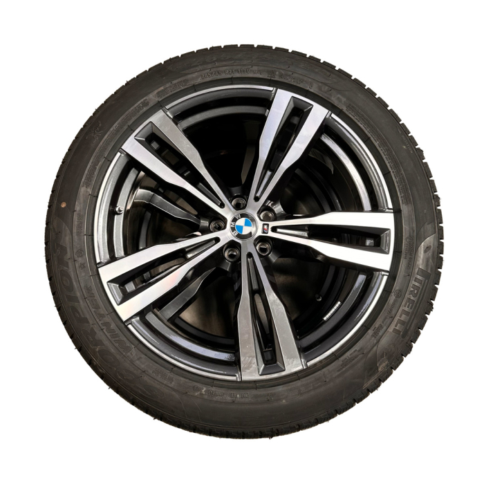 Roată completă de iarnă - M Double Spoke 754M (bright turned) cu anvelopa Pirelli Scorpion Winter r-f - 285/45R21 113V XL - BMW X7 G07 LCI