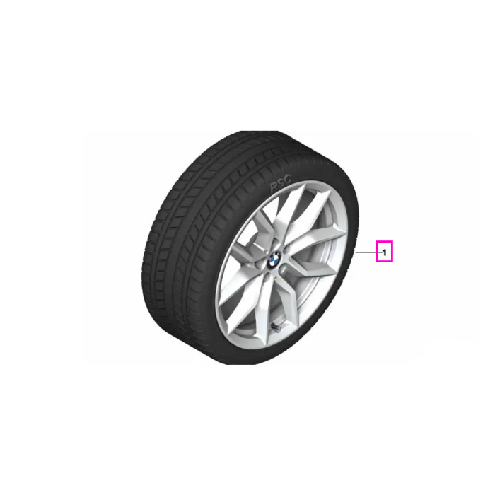 Roată completă de iarnă - V-Spoke 734 cu anvelopa Michelin X-ICE NORTH 4 SUV ZP - 265/50R19 110H XL - BMW X5 G05 LCI