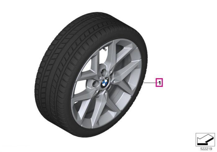 Roată completă de iarnă - Y-Spoke 896 cu anvelopa Continental Winter Contact TS860S - 205/65R17 100H XL - Mini Aceman U10/U11