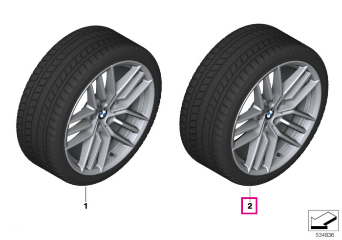 Roată completă de iarnă - Triplex Spoke 933 cu anvelopa Continental Winter Contact TS860S - 275/40R19 105H XL - BMW Seria 5 G60/G61 - punte spate