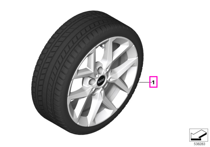 Roată completă de iarnă - Y-Spoke 896 cu anvelopa Pirelli CintuRato Winter 2 - 205/65R17 100H XL - Mini Countryman U25