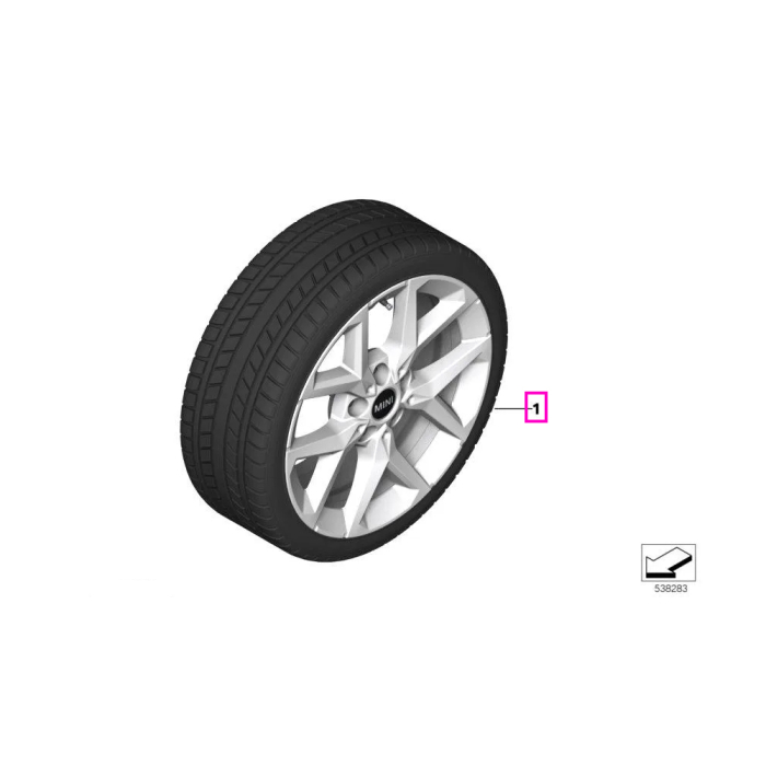 Roată completă de iarnă - Y-Spoke 896 cu anvelopa Continental VikingContact 7 - 205/65R17 100H XL - Mini Countryman U25