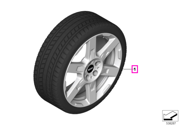 Roată completă de iarnă - Asteroid Spoke 944 (lightweight performance casting) cu anvelopa Pirelli CintuRato Winter 2 - 225/55R18 102H XL - Mini Countryman U25
