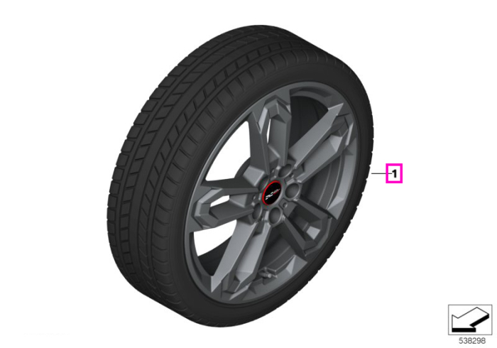 Roată completă de iarnă - JCW Double Spoke 1041 cu anvelopa Hankook Winter i* (BMW) evo3 X - HL 195/55R19 97H XL - Mini Countryman U25