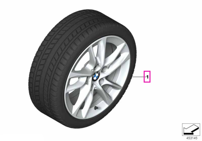 Roată completă de iarnă - Double Spoke 474 cu anvelopa Continental Winter Contact TS860S - 195/60R16 89H - BMW Seria 1/2 F40/F44