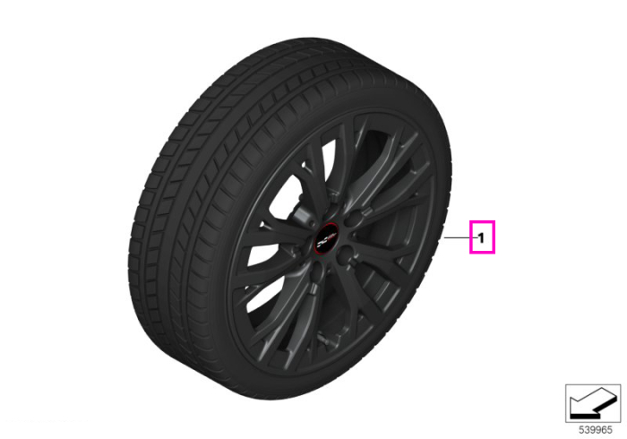 Roată completă de iarnă - JCW Star Spoke 991 cu anvelopa Pirelli Snowcontrol Serie 3 - 195/55R17 92H XL - Mini Cooper J01