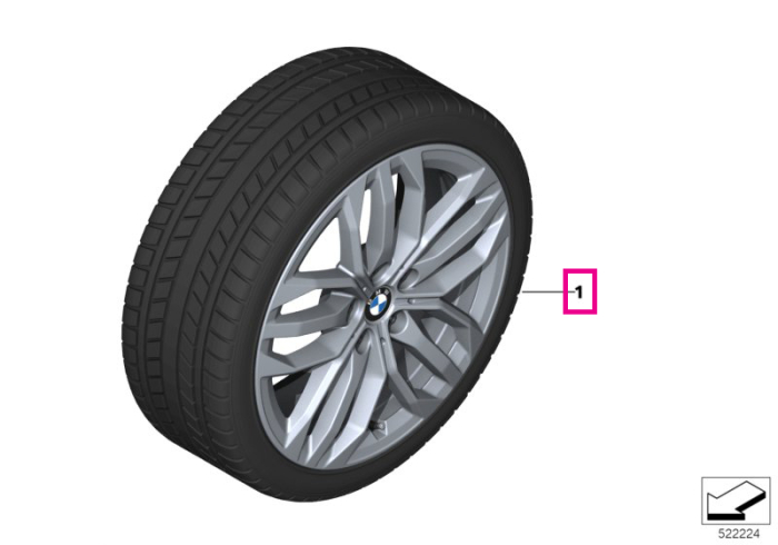 Roată completă de iarnă - Double Spoke 879 cu anvelopa Continental Winter Contact TS860S - 205/60R18 99H XL - Mini Aceman U10/U11