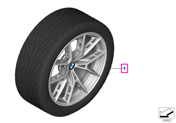 Set roți complete de vară - M Performance Y-Spoke 1063M (smart casting) cu anvelopa Michelin Pilot Sport 4S - 285/30ZR20 99Y XL 295/25ZR21 96Y XL - BMW M3/M4/M2 G80/G81/G82/G83/G87
