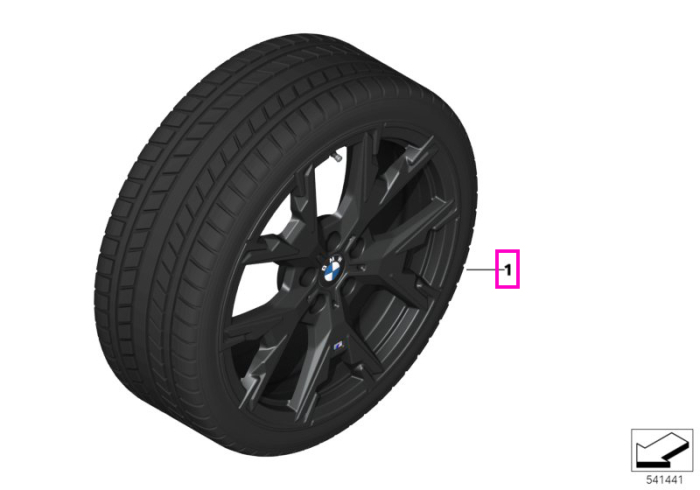 Roată completă de iarnă - M Performance Y-Spoke 976M cu anvelopa Hankook Winter i* (BMW) evo3 - HL 195/45R19 91H XL - BMW Seria 1 F70/Seria 2 Gran Coupé F74