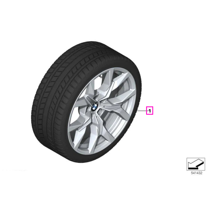 Roată completă de iarnă - Y-Spoke 921 cu anvelopa Continental VikingContact 8 - 225/60R18 104H XL - BMW X3 G45