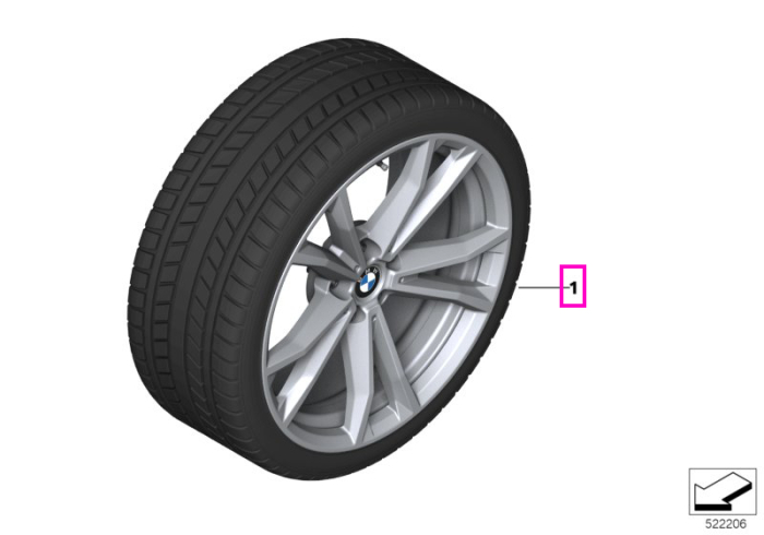 Roată completă de iarnă - Double Spoke 903 cu anvelopa Goodyear Ultra Grip Performance 3 - 245/50R19 105H XL - BMW X3 G45