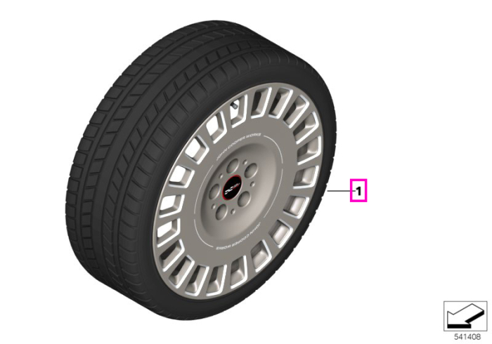 Roată completă de iarnă - JCW Rallye Spoke 992 (bright milled) cu anvelopa Goodyear Ultra Grip Performance 3 - 225/45R18 95V XL - Mini Aceman J05