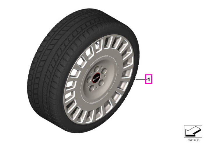 Roată completă de iarnă - JCW Rallye Spoke 992 (bright milled) cu anvelopa Goodyear Ultra Grip Performance 3 - 225/45R18 95V XL - Mini Aceman J05