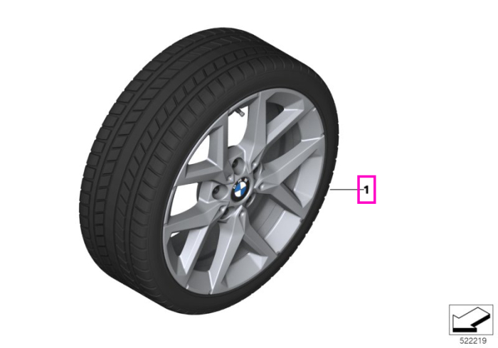 Roată completă de iarnă - Y-Spoke 896 cu anvelopa Vredestein Wintrac Pro - 205/65R17 100H XL - Mini Aceman U10/U11
