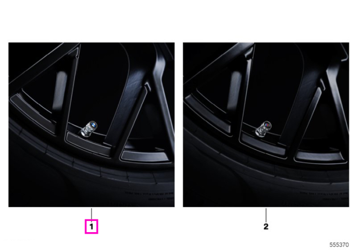 Set capace ventil roata, cu emblema BMW - BMW Seria 2 G87 M2, Seria 3 G80 G81 M3, Seria 4 G82 G83 M4, Seria 5 G90 G99 M5, iX3 NA5