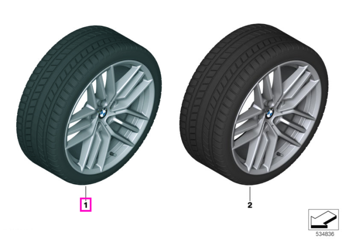 Roată completă de iarnă - Triplex Spoke 933 cu anvelopa Pirelli P-Zero Winter - 245/45R19 102H XL - BMW Seria 5 G60/G61