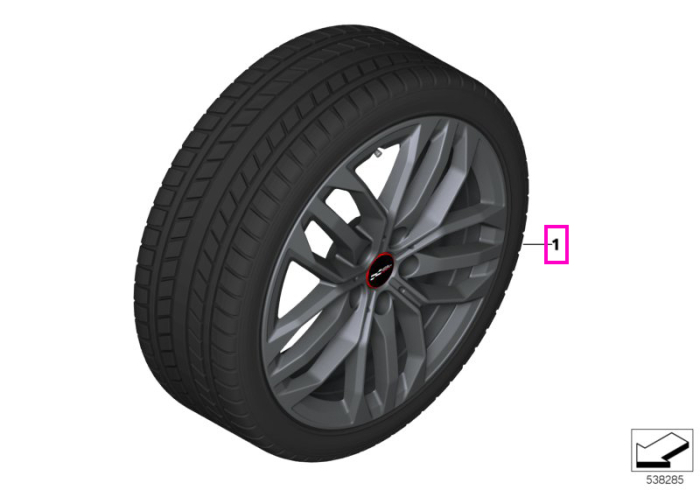 Roată completă de iarnă - JCW Double Spoke 879 cu anvelopa Bridgestone Blizzak LM005 - 205/60R18 99H XL - Mini Countryman U25