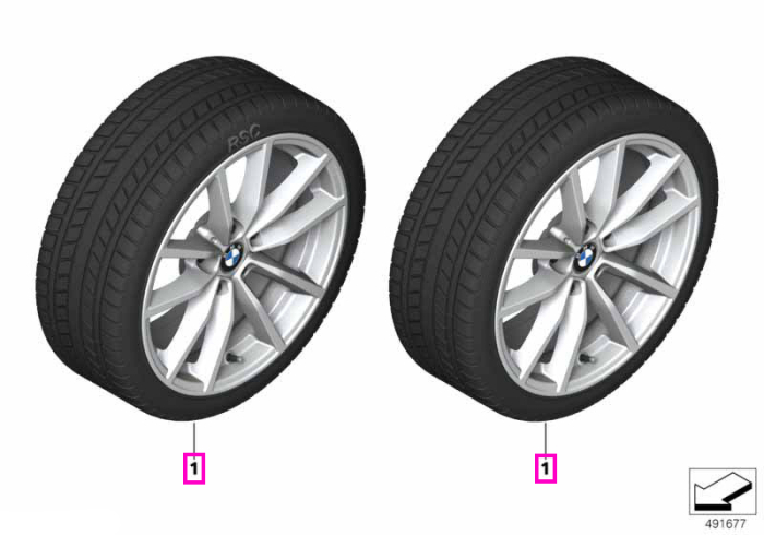 Roată completă de iarnă - V-Spoke 778 cu anvelopa Pirelli Winter Sottozero 3 r-f - 225/50R17 98H XL - BMW Seria 3/4 G20/G21/G22/G23/G42