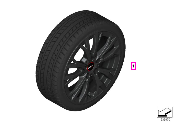 Roată completă de iarnă - JCW Star Spoke 962 cu anvelopa Vredestein Wintrac Pro - 195/50R17 89H XL - Mini F65/F66/F67