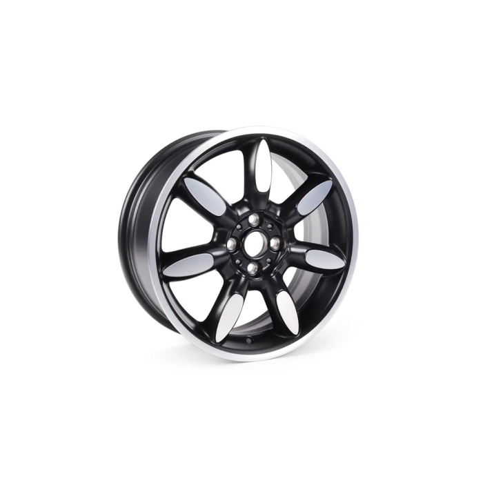 Janta aliaj usor - Night Spoke 106 - Bicolor Negru/Argintiu (Jet Black / Bright Turned) - 7Jx17 ET:48 - Mini Cabrio R52 R57, Clubman R55, Coupe R58, Roadster R59, R50, R53, R56 