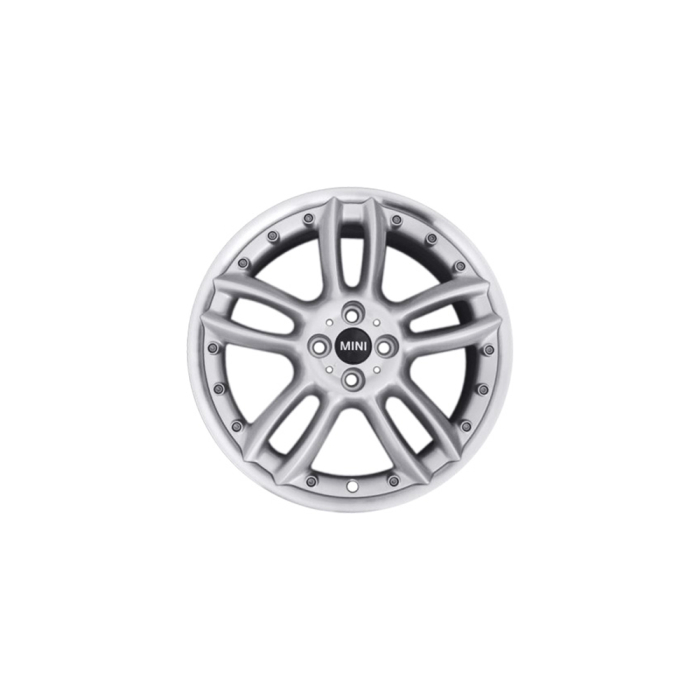 Janta aliaj usor - JCW Double Spoke R109 - Argintiu (Silver) - 7Jx18 ET:52 - Mini Cabrio R52, Clubman R55, Coupé R58, Roadster R59, R50, R53, R56	