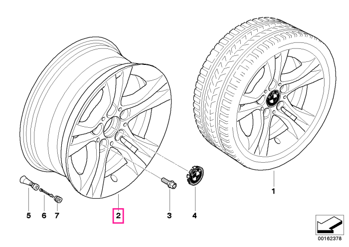 Janta aliaj usor - Double Spoke 268 - Argintiu (Reflex Silver) - 7Jx16 ET:31 - BMW Seria 3 E90 E91